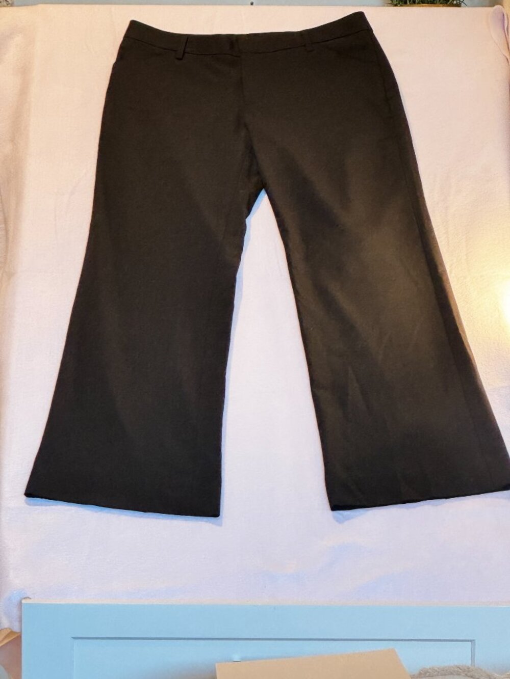 Gap "Perfect Trouser" 2010 Black Wide Leg Dress Pants Tailored EUC Size 4A - Picture 4 of 9